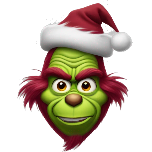 maroon grinch emoji