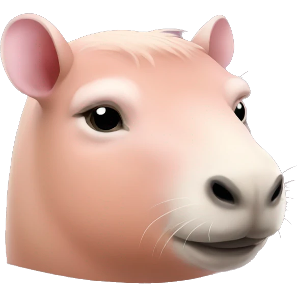 pastel pink capybara emoji