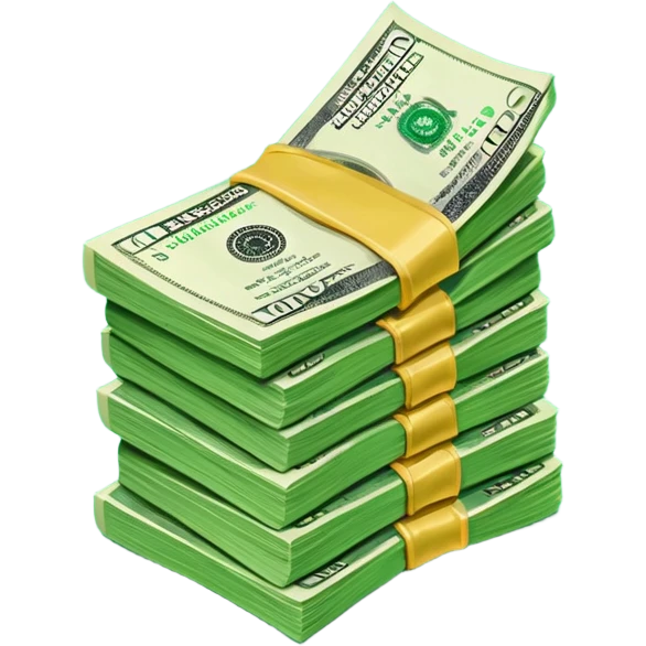 Falling value of the dollar emoji