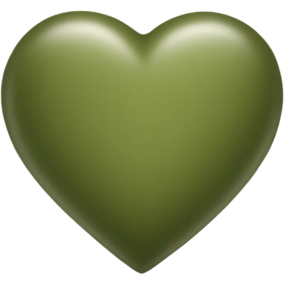 Olive green heart  emoji