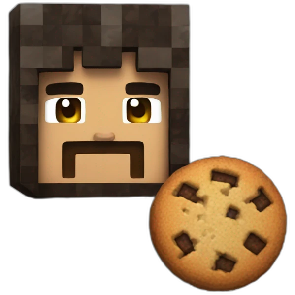 minecraft with cookie emoji