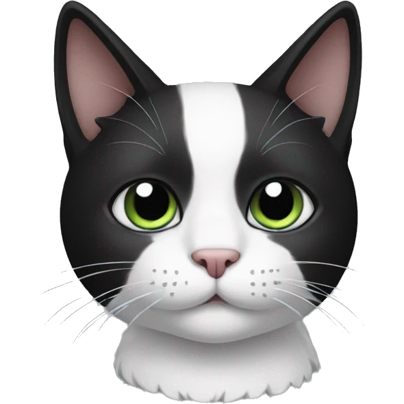 Black and white cat emoji