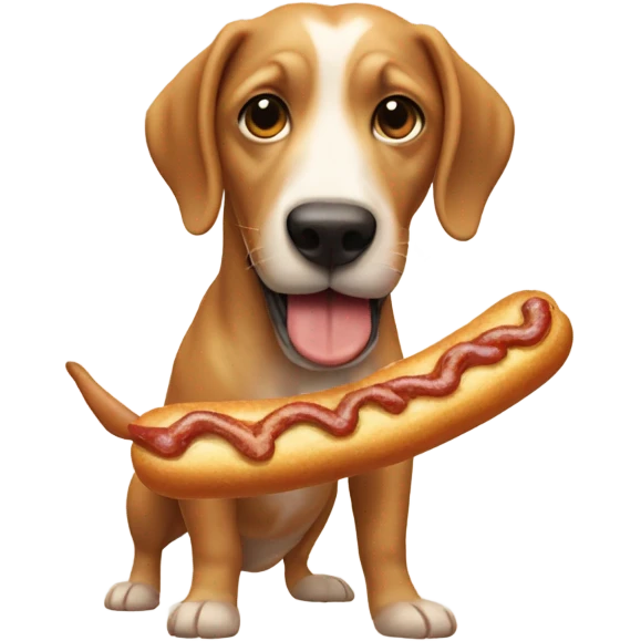 Perrita salchicha comiendo dulce de leche emoji