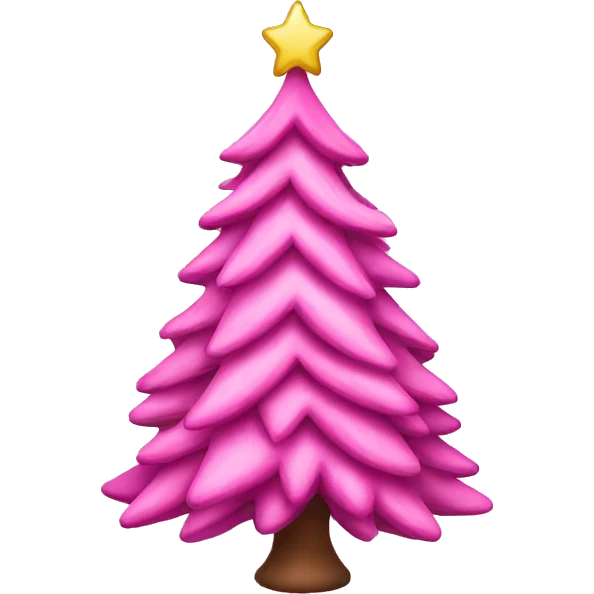 pink christmas tree emoji
