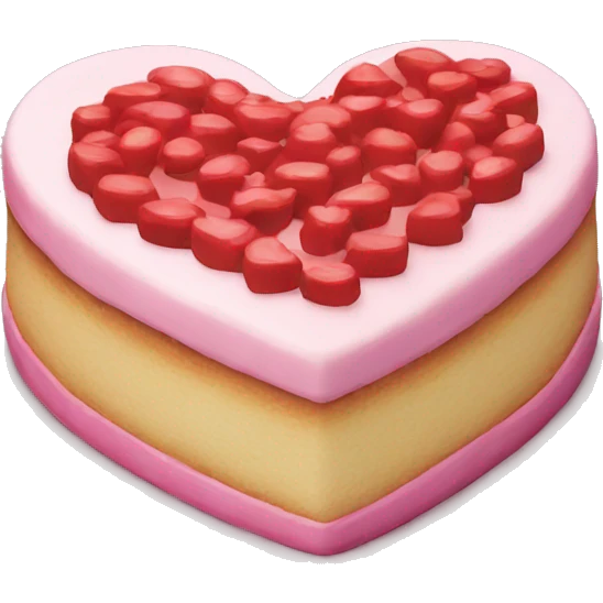 Heart shaped cake emoji