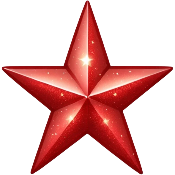 red glitter star emoji