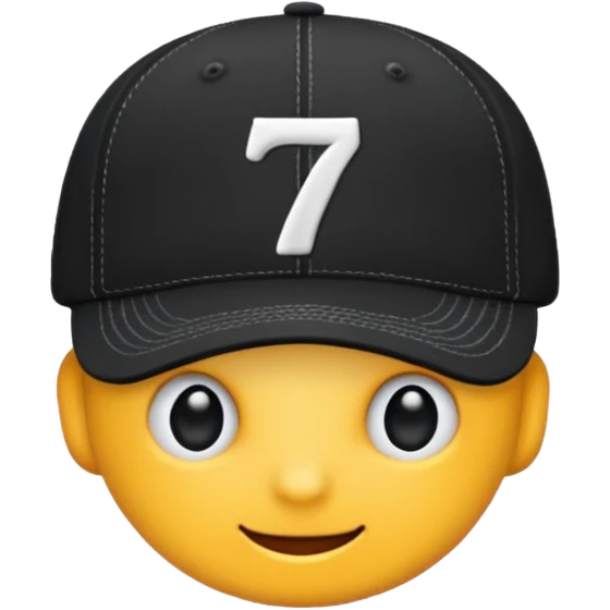 A black cap with the number 701 on the front  emoji