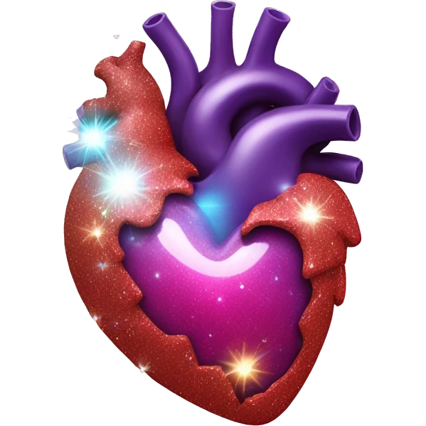 Human heart with sparkles  emoji