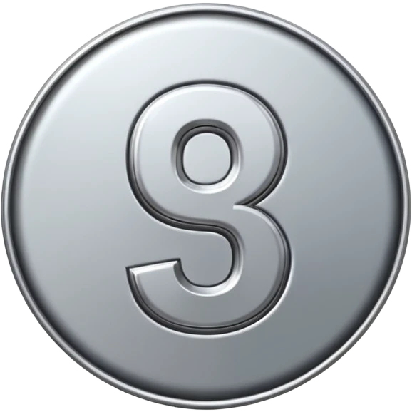 shiny badge emoji with number 5.7 only feature digits and decimal point no other symbols emoji