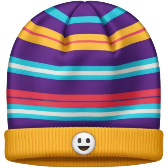 horizontal striped beanie emoji