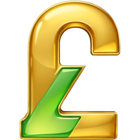 number 7 in golden and green shadows emoji