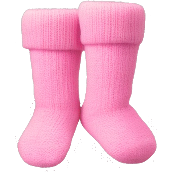 Calcetines de bebé rosa, con un lazo rosa  emoji