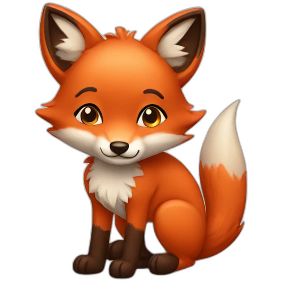 Cute foxy emoji