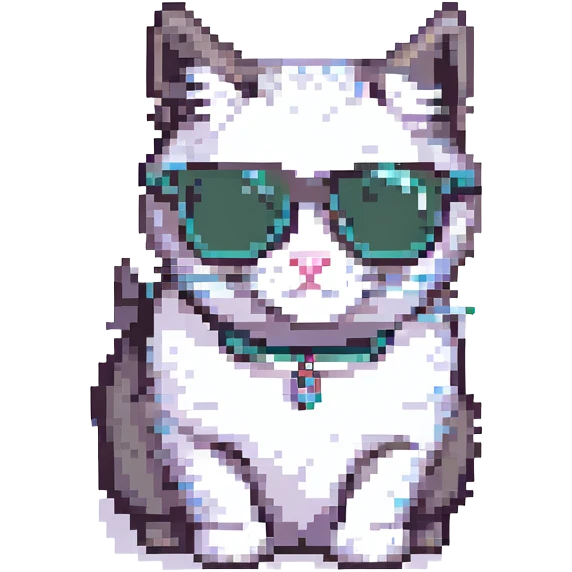 A cat wearing sunglasses emoji