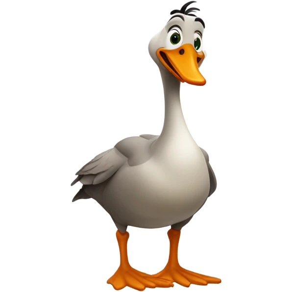 A silly goose  emoji