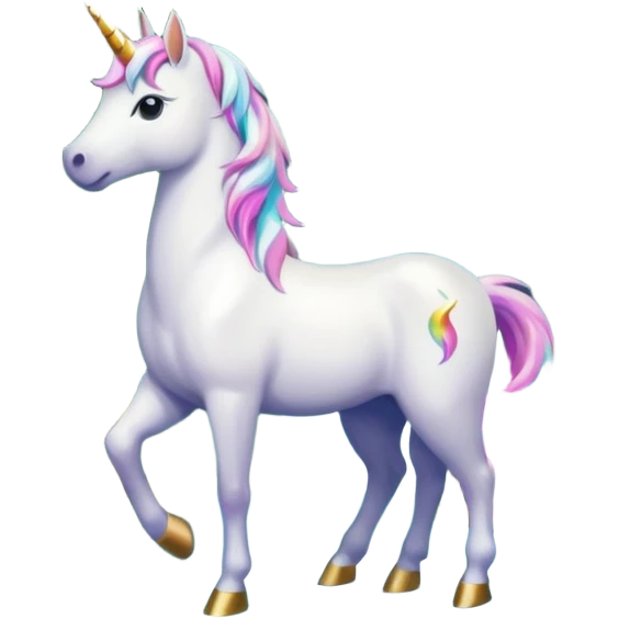 Unicorn in front of waterfall emoji