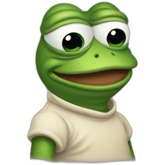 pepe the frog with hearth emoji
