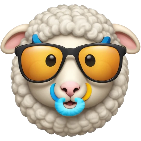 sheep with dunglasses emoji