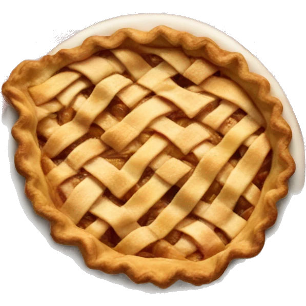 Apple pie on clawed tablecloth emoji