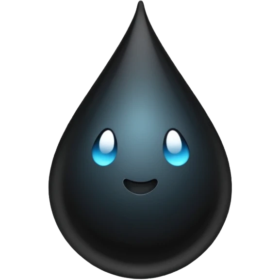 A drop of dark oil emoji