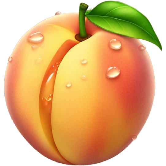 Peach that is sweating cream emoji