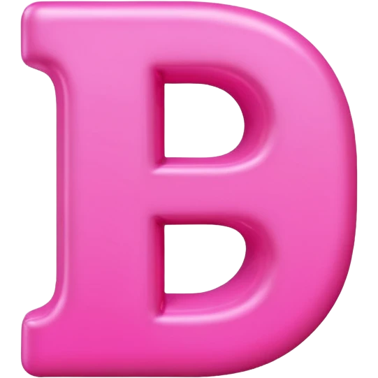 mix color pinks 3d letter p emoji