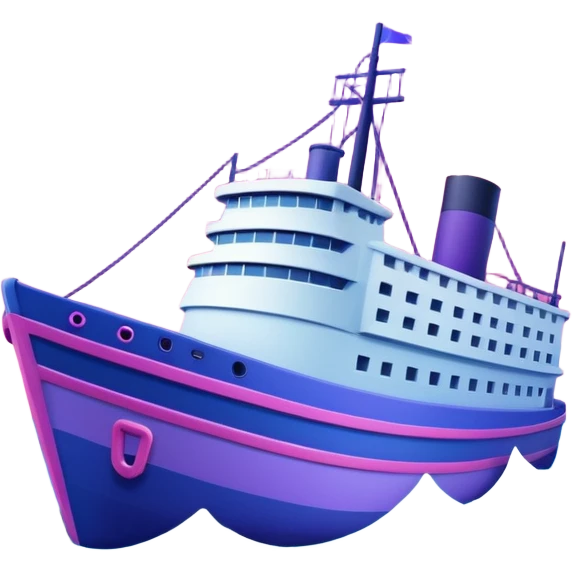 sinking ship in figma colours emoji