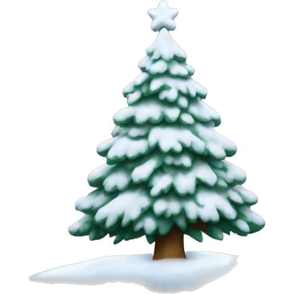 Snowy Christmas tree  emoji