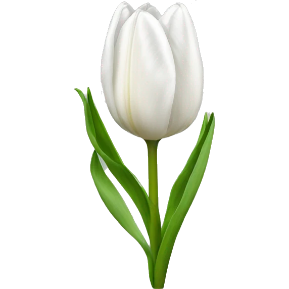 Tulip white emoji