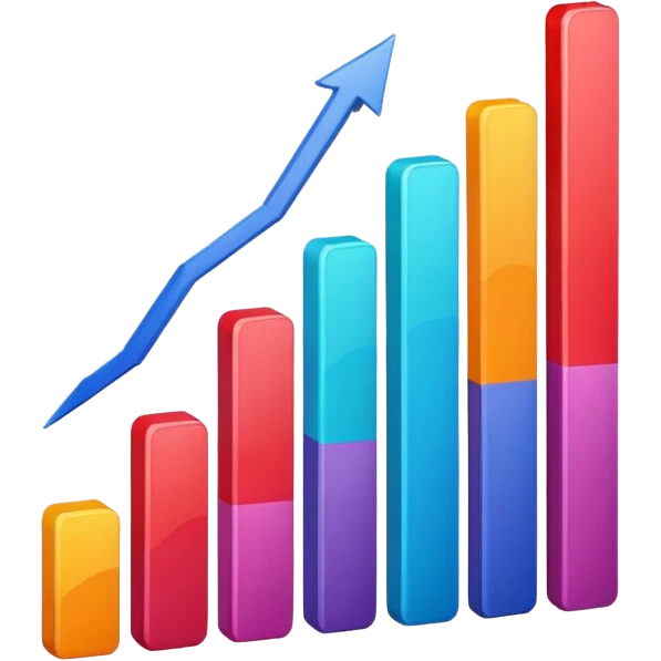 A sales graph with a bar chart emoji