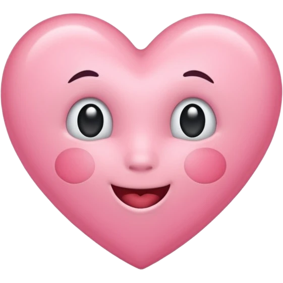 Licht roze hart zonder gezicht emoji