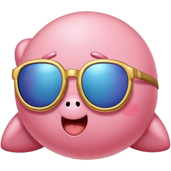 Kirby with sunglasses emoji