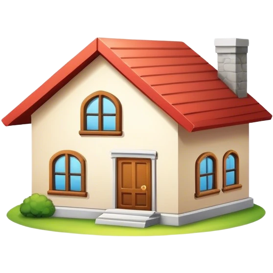 speech bubble with house emoji