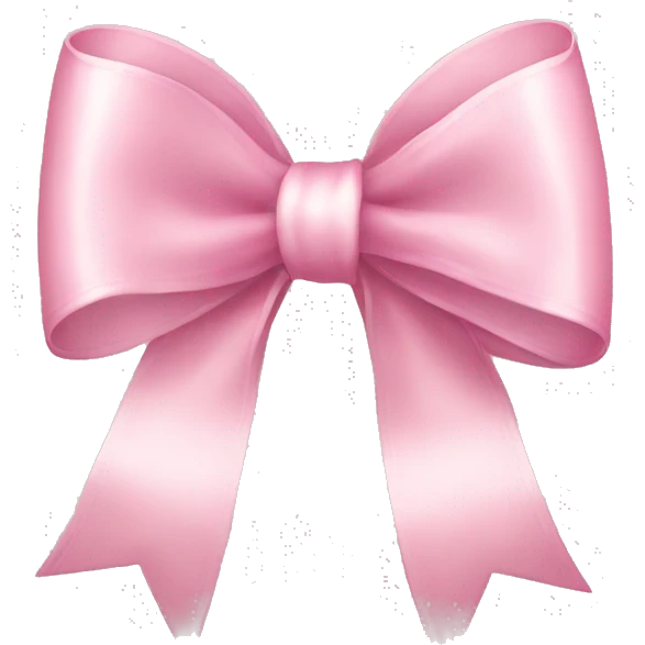 light pink ribbon bow emoji