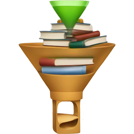 funnel with books emoji