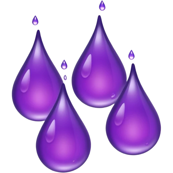 3 purple Drops with kool aids signature color, Juicy , no face just like the dorps 💦 emoji
