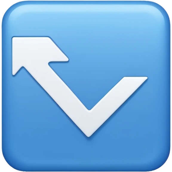 Un cuadrado azul con una palomita emoji