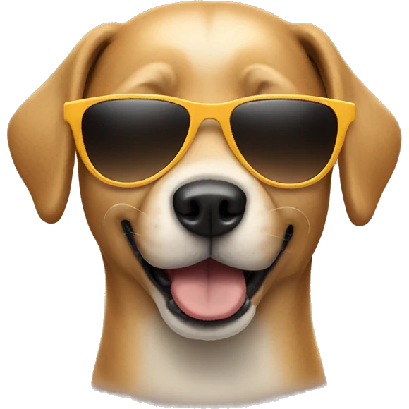 Dog with sunglasses emoji