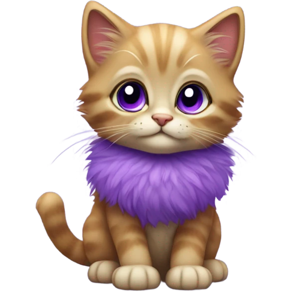purple kitten emoji