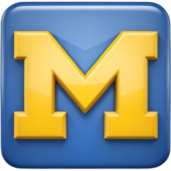 make an emoji of the michigan logo emoji