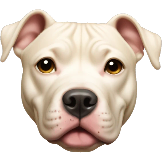 Cream Pitt bull  emoji