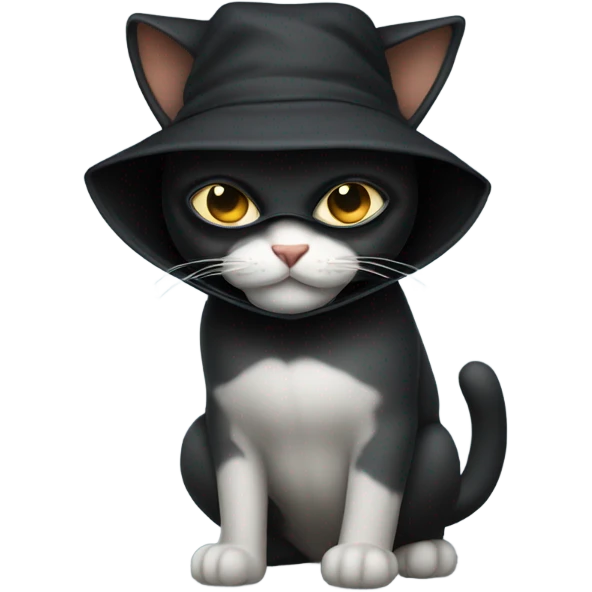 Cat with burglar mask emoji