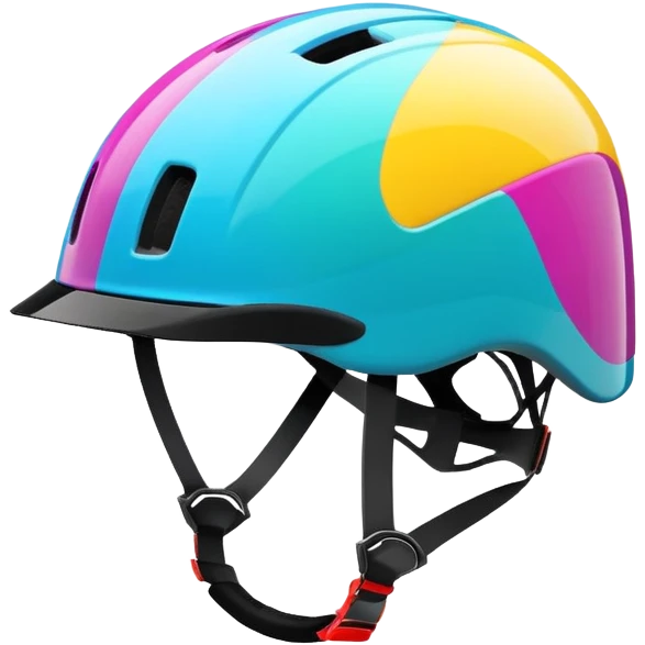 A vibrant bike helmet  emoji