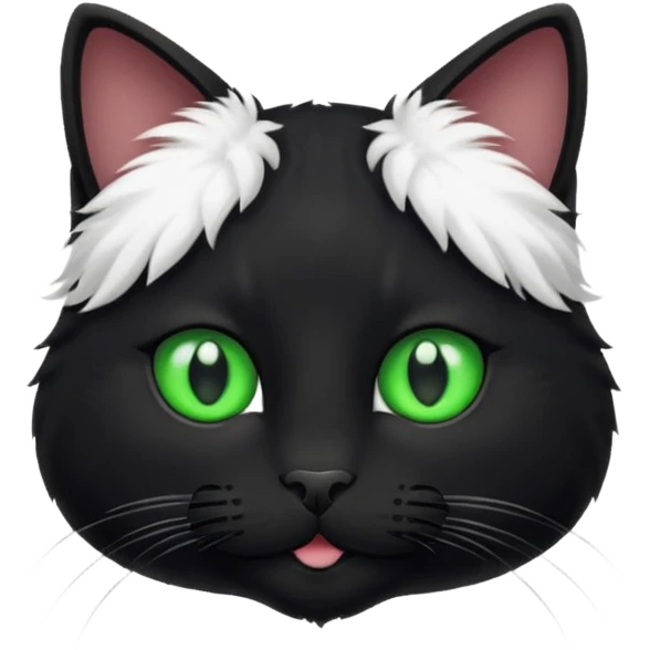 Black cat white nose emoji