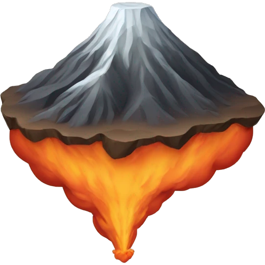 calm volcano, relief emoji