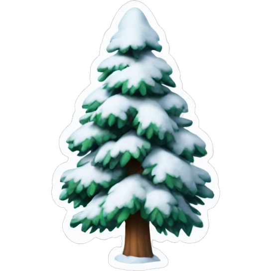 Pine tree covered in snow  emoji
