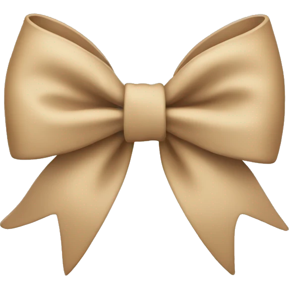 Beige bow emoji