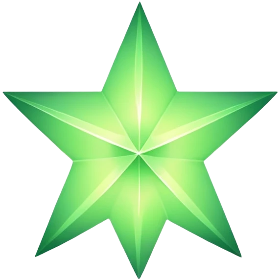 light green star emoji
