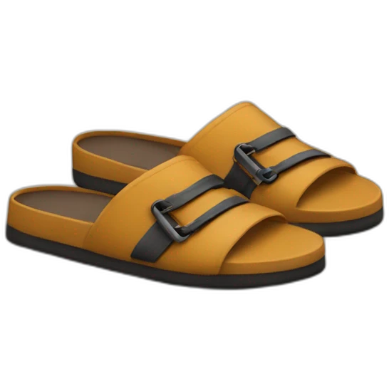 slippers with 2 belt emoji