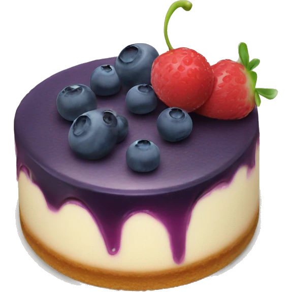 Cheesecake with blueberry  emoji